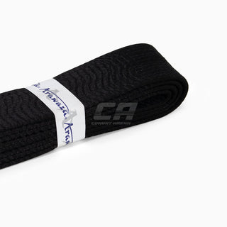 Ceinture noire Arawaza satin 44 mm