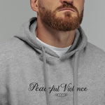 Felpa Manto Peaceful Violence con cappuccio Grigio-Combat Arena