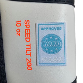 Gants de boxe Adidas Speed Tilt 200 WAKO 10 Oz Blanc-noir-rouge