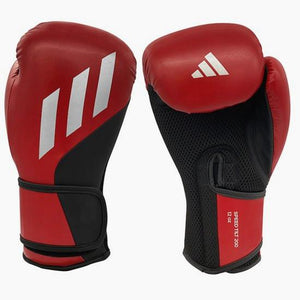 Gants de boxe Adidas Speed Tilt 200 WAKO 10 Oz Rouge-noir-argent