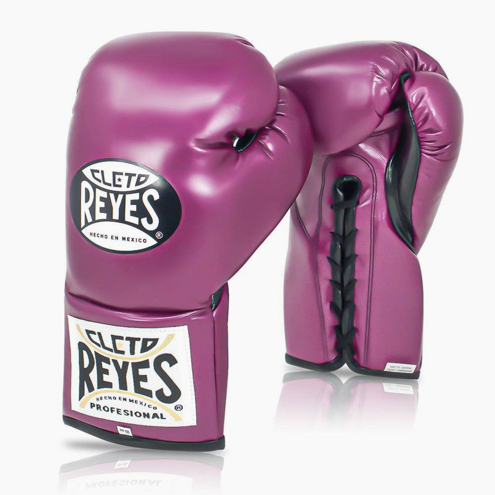 Gants de boxe Cleto Reyes Professionnel CB2 Purple avec lacets -   – Combat Arena