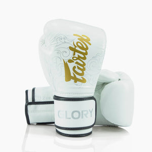 Gants de boxe Fairtex x Glory BGVG3 Blanc-or
