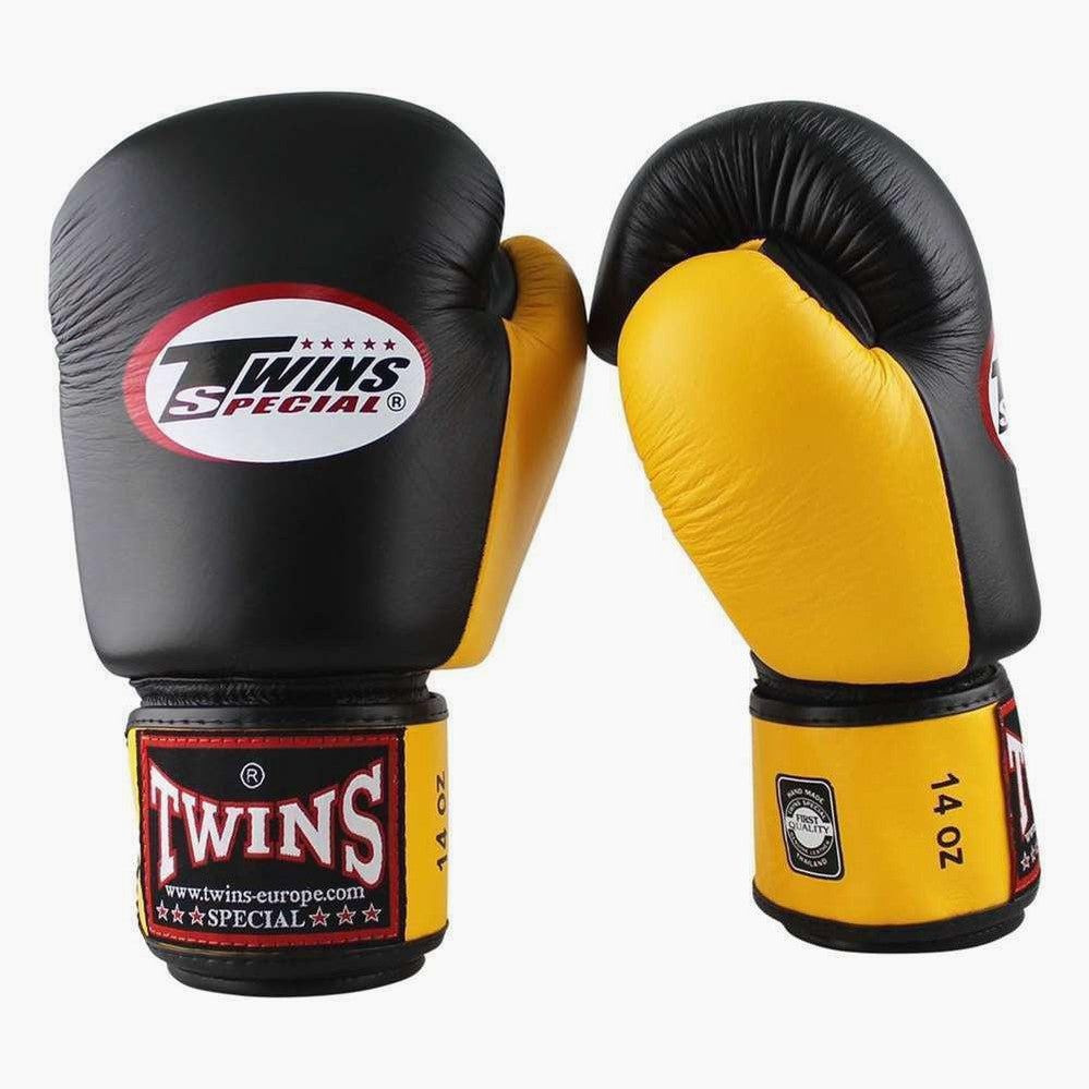 Gants De Boxe Twins Special 12 Oz BGVL3-BW/BW Thaïlande, Muay Thai, Marron Rétro