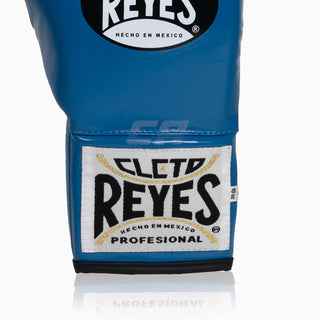 Gants de boxe Cleto Reyes Professionnel CB2 Bleu-noir avec lacets