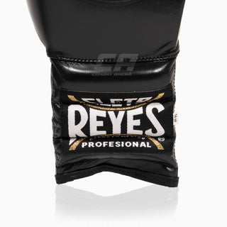 Gants de boxe Cleto Reyes Entraînement traditionnel CE4 Noir-argent avec lacets