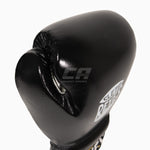 Gants de boxe Cleto Reyes Entraînement traditionnel CE4 Noir-argent avec lacets