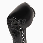 Gants de boxe Cleto Reyes Entraînement traditionnel CE4 Noir-argent avec lacets
