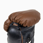 Gants de boxe Di Nardo avec lacets Marron Noir 10 Oz