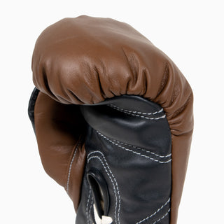 Gants de boxe Di Nardo avec lacets Marron Noir 10 Oz