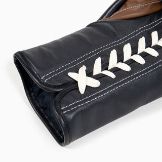 Gants de boxe Di Nardo avec lacets Marron Noir 10 Oz