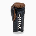 Gants de boxe Di Nardo avec lacets Marron Noir 10 Oz