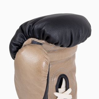 Gants de boxe Di Nardo avec lacets Noir-Beige 12 oz