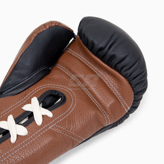Gants de boxe Di Nardo avec lacets Noir-Marron 16 oz