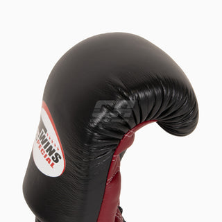 Gants de Muay Thai Twins Special BGVL3 Noir-bordeaux