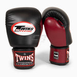 Gants de Muay Thai Twins Special BGVL3 Noir-bordeaux