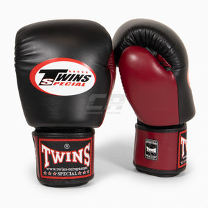Gants de Muay Thai Twins Special BGVL3 Noir-bordeaux