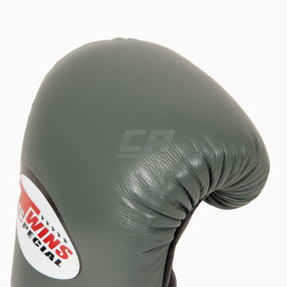 Gants de Muay Thai Twins Special BGVL4 Noir-vert-blanc