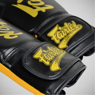 Gants de Muay Thai Fairtex Super Sparring BGV18 Noir-or