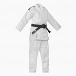 Judogi blanc Adidas J730 Champion III IJF slim bandes Italie