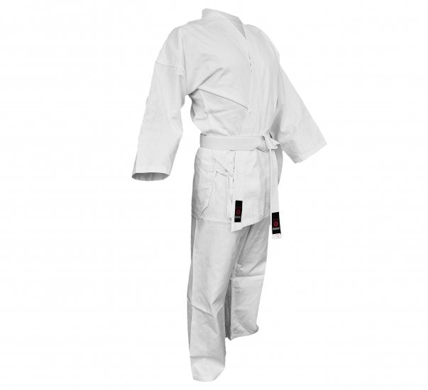 Kimono Karate In Cotone - Gi E Pantaloni Elasticizzati, Bianco, Taglia Unica - Foto 2