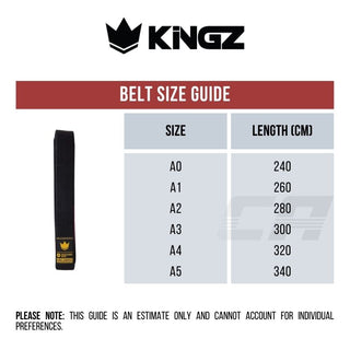 Ceinture BJJ Kingz Étiquette d'or V2