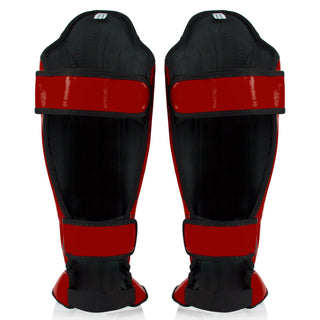 Protège-tibias Fairtex Compétition SP5 avec repose-pieds Rouge