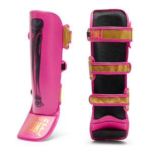 Protège-tibias Leone Iuter PT01IU avec pare-pieds Fuchsia