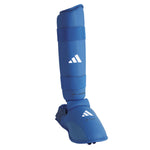 Protège-tibias et Protège-pieds Adidas Rouge et Bleu Homologués WKF