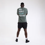 T-shirt Boxraw We Don't Play Boxing Oversize Verde-Combat Arena