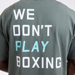T-shirt Boxraw We Don't Play Boxing Oversize Verde-Combat Arena