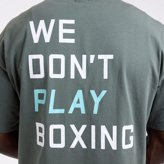 T-shirt Boxraw We Don't Play Boxing Oversize Verde-Combat Arena