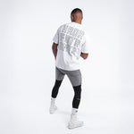 T-shirt Boxraw HRDR FSTR SMTR Oversize Blanc