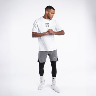T-shirt Boxraw HRDR FSTR SMTR Oversize Blanc
