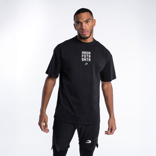 T-shirt Boxraw HRDR FSTR SMTR Oversize Noir