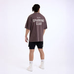 T-shirt Boxraw Sparring Club Oversize Marron