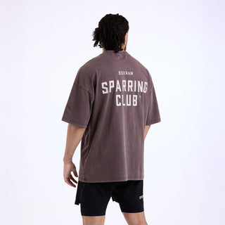 T-shirt Boxraw Sparring Club Oversize Marron