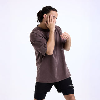 T-shirt Boxraw Sparring Club Oversize Marron