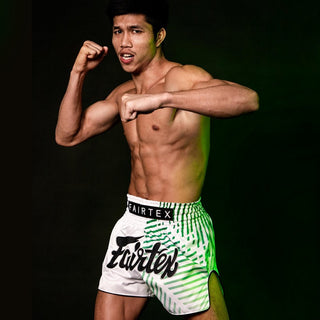 Shorts de kick-thai Fairtex BS1923 Coureur Blanc
