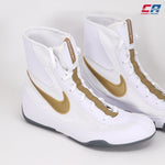 Chaussures de boxe Nike Machomai Blanc-Or