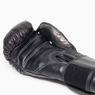 Gants de boxe Di Nardo avec velcro 16 Oz Marron-noir-argent 