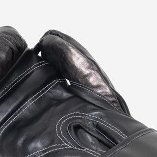 Gants de boxe Di Nardo avec velcro 16 Oz Marron-noir-argent 