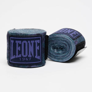 Bendaggi fasce mani 3,5 mt Leone AB705 Blu-verde Camo-Combat Arena