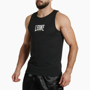 Débardeur Leone Color Block AB236 Noir-Combat Arena
