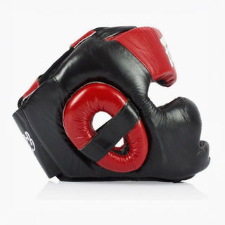 Casque Fairtex Diagonal Vision Sparring HG13 Noir-rouge 