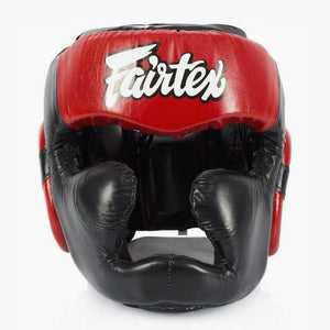 Casque Fairtex Diagonal Vision Sparring HG13 Noir-rouge 