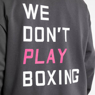 Sweat Boxraw We Don't Play Boxing oversize à capuche Gris-rose-Combat Arena