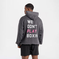 Sweat Boxraw We Don't Play Boxing oversize à capuche Gris-rose-Combat Arena