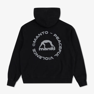 Sweat Manto Label 25 Oversize avec capuche Noir 