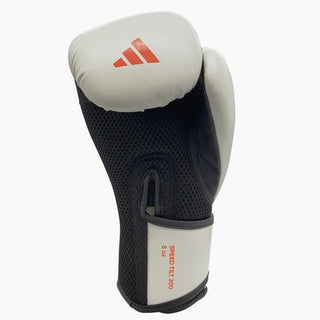 Gants de boxe Adidas Speed Tilt 200 WAKO 10 Oz Blanc-noir-rouge 