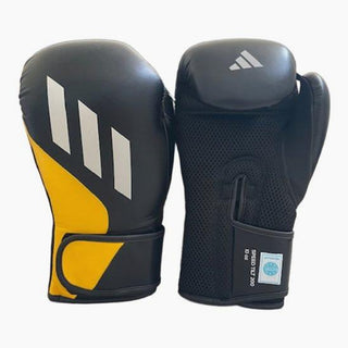 Gants de boxe Adidas Speed Tilt 200 WAKO 10 Oz Noir-jaune-blanc 